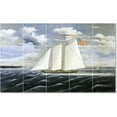 thumbnail image 1 of Ceramic Tile Mural-James Bard Ships Tile Mural Traditional House Renovations. 21.25" w x 12.75" h using (15) 4.25 x 4.25 ceramic tiles, 1 of 4