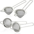 thumbnail image 1 of 4pcs Tea Strainers For Loose Tea, Stainless Steel Fine Mesh Strainers, Conical, 1 of 5