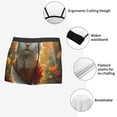 thumbnail image 3 of Kdxio Men's Boxer Briefs with Sunshine Flower Meditating Cat Print - Comfortable and Breathable Underwear for Everyday Wear, 3 of 5