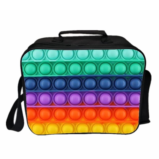 Carry Bag Lunch Tote Bolso 3D Print Push Bubble Toy Bolsa De Aislamiento Para Niños Estudiantes De Escuela Sweethay HA044627-02