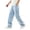 Light Blue-04, variant on Ugoldhm 12-16Y Boys Wide Leg Cargo Jeans - Multi-Pocket Casual Streetwear Denim Pants