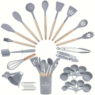 45-Pcs Nonstick Cookware Set Heat-Resistant Silicone Handles Kitchen Utensils Baking Pastry Tools Food Grade Cake Tools