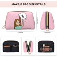 thumbnail image 5 of Bolsa de cosméticos de cuero de moda para mujer, bolsa de maquillaje para enfermeras, accesorios, estuche de artículos de tocador con cremallera de gran capacidad, 5 of 5
