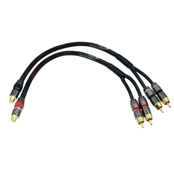 Subwoofer RCA blindado Cable Arklove, 1 hembra a 2 machos