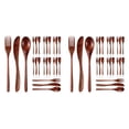 thumbnail image 1 of Cuchara de Madera Tenedor Cuchillo Juego de Cubiertos Juego de Utensilios de Madera (48 Piezas), 1 of 5