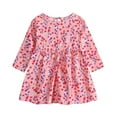 thumbnail image 2 of Esaierr Spring Fall Baby Girls Dresses Toddler Kids Girls Floral Print Casual Dress A-Line Twirly Dress Party Princess Dress for Baby 6M-6Y, 2 of 8