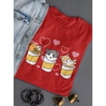 thumbnail image 3 of Cute Kittens On Cups T-Shirt Women -Smartprints Designs, Female x-Large, 3 of 4