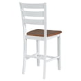 thumbnail image 3 of Farmhouse Wood Farmhouse Counter Height Bar Stool/ Solid Wood Dining Chair with Full Back/Counter Stool for Restaurant, Living Room, Bar (White,Set of 8), 3 of 9