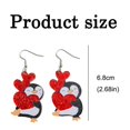 thumbnail image 4 of Boucles d'Oreilles Amour pour Femmes en Acrylique, Mignonnes, Animal, Boucles d'Oreilles Rouges, Saint-Valentin, Mariage, Anniversaire, Bijoux, Cadeau de la Fête des Mères, 4 of 5