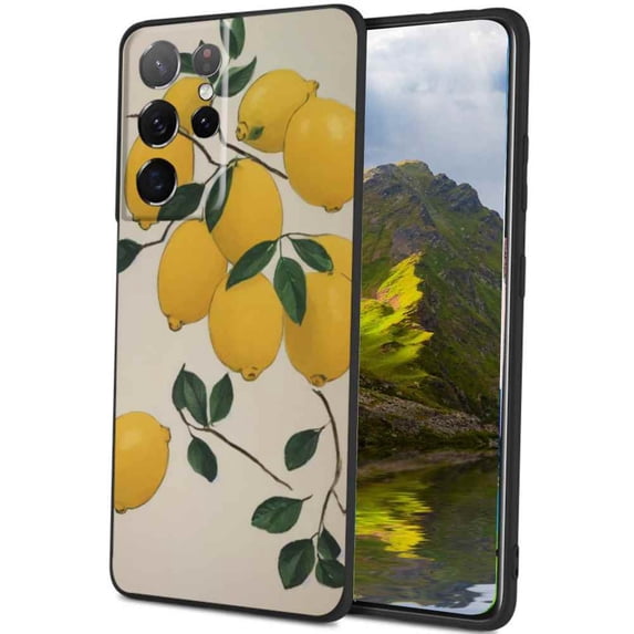Compatible with Samsung Galaxy S23 Ultra Phone Case, Lemons Case Men Women, Flexible Silicone Shockproof Case for Samsung Galaxy S23 Ultra