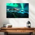 thumbnail image 2 of Elephant Stock Stunning Lofoten Aurora Borealis Wall Art - Horizontal Canvas Wall Art - Living Room Wall Decor - Nature Canvas - Teal And Turquoise Decor - 24" x 16", 2 of 8