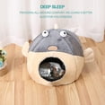 thumbnail image 2 of para Gatos de Interior - Cama Cueva con Almohada Acolchada Extraíble y Lavable, y Muebles Vibrantes para Gatos, Color Gris, 2 of 7