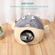 thumbnail image 2 of para Gatos de Interior - Cama Cueva con Almohada Acolchada Extraíble y Lavable, y Muebles Vibrantes para Gatos, Color Gris, 2 of 7