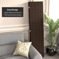 thumbnail image 5 of Red Lantern 6 ft. Tall Woven Fiber Folding Screen - Dark Mocha - 4 Panel, 5 of 6