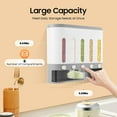 thumbnail image 3 of CNCEST Dry Food Dispensers, 5 Grid Rice Storage Distributor Grain Container Dispenser w/Cup Dry Food Storage Container Beans Dispenser Home Kitchen Easy to Clean (10 L), 3 of 9