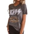thumbnail image 1 of YourTops Women Kiss Leopard Lips T-Shirt Lipstick Shirt, 1 of 2