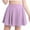 Purple, variant on 4-14Y Girls Casual Skorts Mini Skirts with Shorts Liner Solid Color Athletic Shorts Culottes Pleated Skater Skirt For Erveryday, Streetwear, School, Sports, Dance