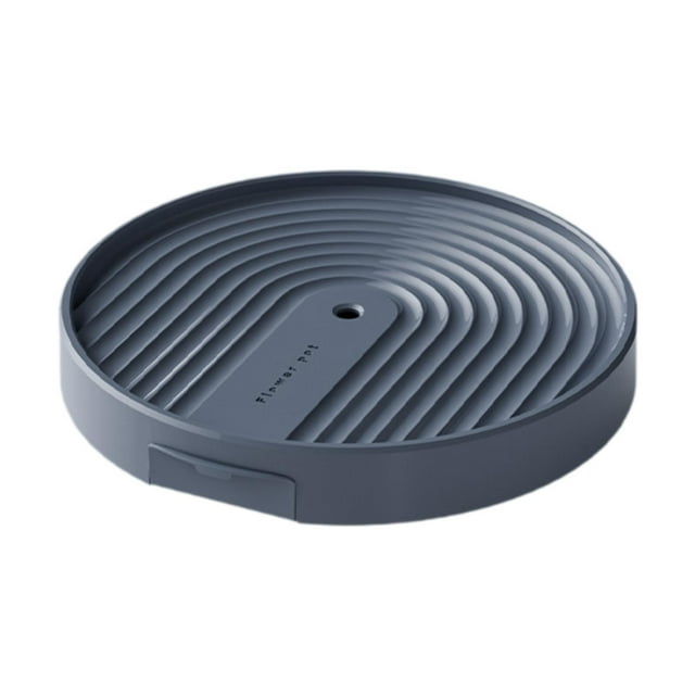 S SERENABLE Plateau de Drainage Intégré Rouleau pour Plantes pour Salon Gris 12 Pouces
