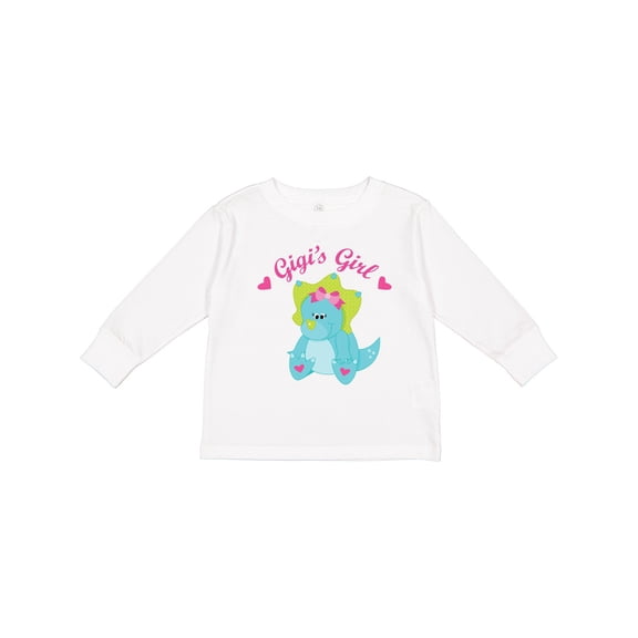 Inktastic Gigi's Girl Dinosaur Girls Long Sleeve Toddler T-Shirt