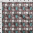 thumbnail image 3 of oneOone Viscose Chiffon Fabric Swirl & Check Ikat Print Fabric BTY 42 Inch Wide, 3 of 4