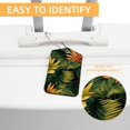 thumbnail image 3 of Square PU Leather Luggage Tags, 2 Pack, with Privacy Cover and Stainless Steel Ring - Suitable for Travel, Backpack, Handbag - Bag Tags, Handbag Tags Tropical Leaves, 3 of 7