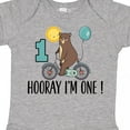 thumbnail image 4 of Inktastic 1st Birthday Bear on Bicycle 1 Year Old Boys or Girls Baby Bodysuit, 4 of 5