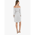 thumbnail image 2 of Vestido Maternidad Juvenil Rayón Fresco Vestido Embarazo Moderno Casual Verano Off Shoulder Color Blanco, 2 of 4