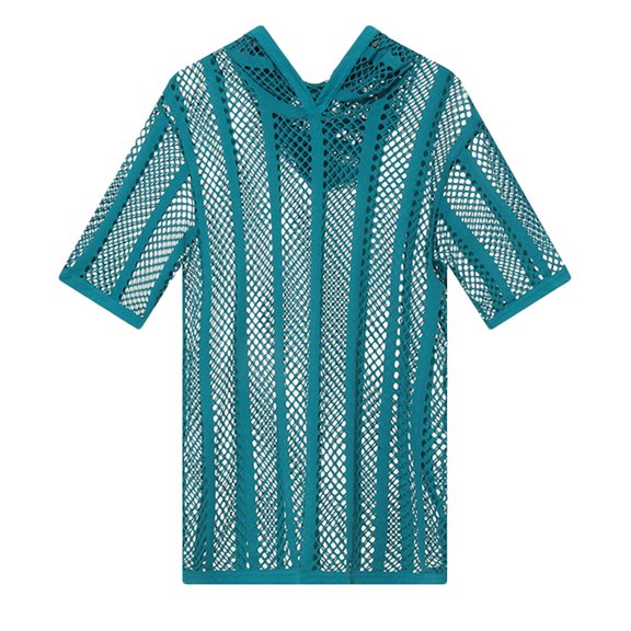 Summer Hoodies for Men, Mens Perspective Hollow Out Tops Y2k Casual Loose Short Sleeve Crewneck Breathable Stripe Solid Color Beach Vacation Tees Shirts Summer Saving Clearance