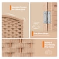 thumbnail image 6 of Jostyle 6 Panel All-Weather Room Divider Privacy Screen, Durable Folding Partition with Sturdy Pine Frame & Premium UV-Resistant Polypropylene Beige Waterproof Windproof Indoor Outdoor Use, 6 of 8