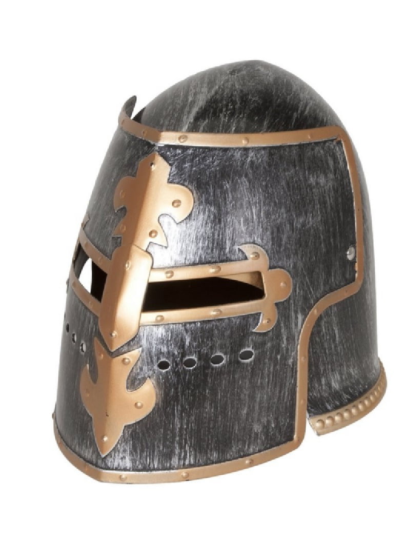 Movable Face Shield Fancy Dress King Knight Cosplay Medieval Crusader Helmet w 