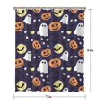 thumbnail image 5 of Halloween Ghost & Pumpkin Pattern Shower Curtain 72"x84" ,Bathroom Decorative Shower Curtains Set with 12 Hooks,Modern Waterproof Washable Shower Curtain, 5 of 6