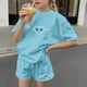 thumbnail image 5 of Conjuntos de blusas y camisas de cuello redondo y manga corta para niños Conjunto de dos piezas de blusas de cuello redondo y manga corta con estampado del Día de San Patricio para niños Niños poliést, 5 of 6