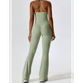 thumbnail image 6 of Long Sleeve Crop Top and Trousers Set for Women with Built In Bra Gym Shirt Square Neck Comfortable Workout Gear, 6 of 9