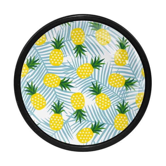 4 Pcs Pineapple Knobs for Kitchen Cabinet Cupboard Dresser Bookcase Drawer Pulls Handles Round Home Decor
