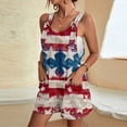 thumbnail image 2 of Edvintorg 4Th Of July Women's Jumpsuits, Rompers & Overalls Fashion Tie Knot Overall Shorts Loose Fit Bib Pants Shortalls Summer Sleeveless Suspender Short Rompers with Pocket Women's Clothing, 2 of 5