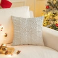 thumbnail image 5 of Twfbrm Christmas Pillow Cover, 18x18 Inch Embroidered Snowflake Throw Pillow Cover, Soft Fluffy Pillowcases Winter Holiday Decorative Cushion Covers Christmas Decorations for Couch Sofa Living Room, 5 of 6