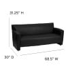 thumbnail image 6 of Flash Furniture HERCULES Majesty Series Black LeatherSoft Sofa, 6 of 10