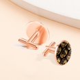 thumbnail image 7 of PhooArto Men's Classic Stainless Steel, Skull Head Golden Silhouette Cufflinks Business Wedding Shirts, Rose Gold, 7 of 7