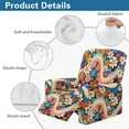 thumbnail image 5 of Xixirimido Retro Hippie Daisy Swirl Pattern Recliner Chair Covers 4-Pieces Stretch Lazy Boy Recliner Covers with Pocket Reclining Slipcovers Soft Sofa Slipcover Furniture Protector for Pets Kids, 5 of 8