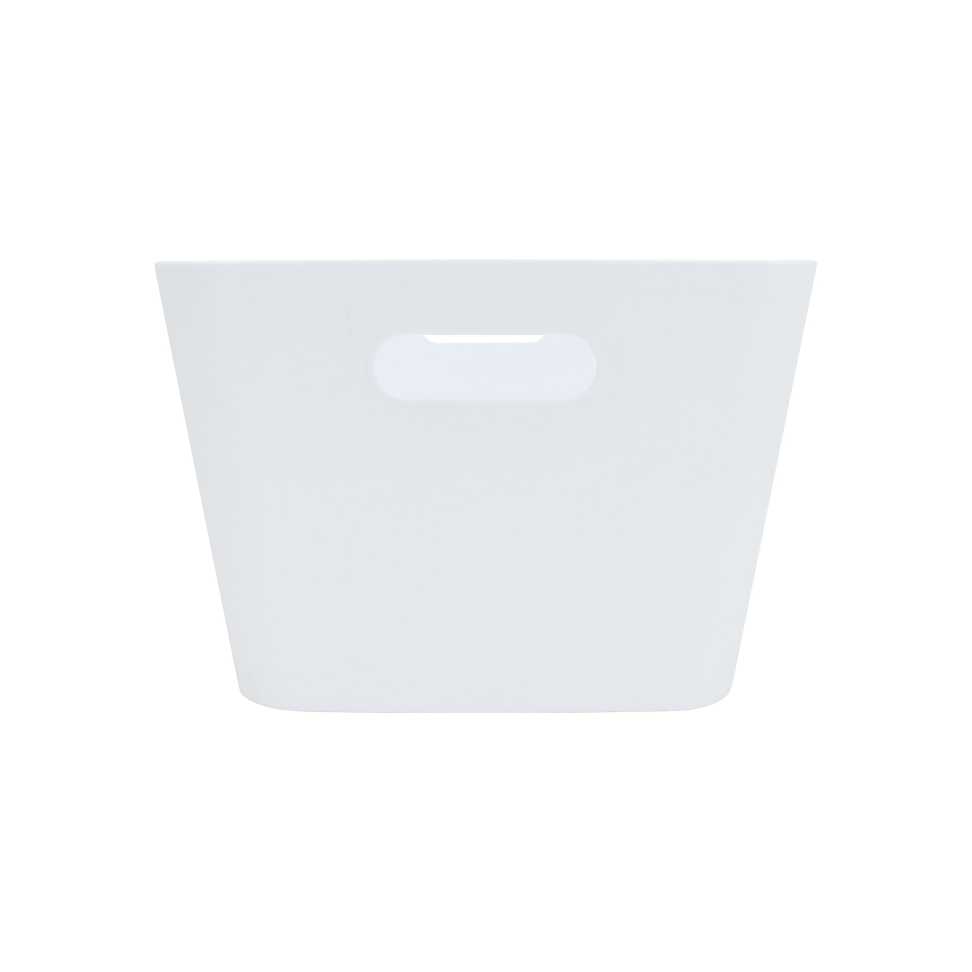 (12 pack) Mainstays Large Easy Access Plastic Storage Bin, White