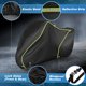 thumbnail image 3 of Funda para Motocicleta Impermeable para Exteriores 300D Oxford Tela Pesada Funda para Scooter con Agujero para Candado Protección Todo Clima Negra Se Ajusta hasta 230 cm/91", 3 of 7