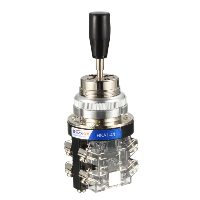 Unique Bargains Joystick Switch Controllers 4 Position 4NO Latching 150V/250V/600V 30mm Panel Mount HKA1-41