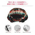 thumbnail image 5 of Kll Glitch Screaming Skull Pattern Shower Cap & Bath Cap For Women,Reversible Oversized Waterproof Shower Caps For All Hair Lengths,Elastic Reusable Bathing Hair Cap, 5 of 9