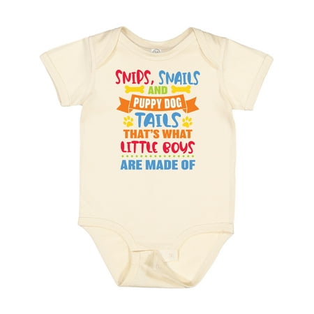 

Inktastic Snips Snails and Puppy Dog Tails That s What Little Boys Boys Baby Bodysuit