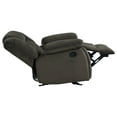 thumbnail image 6 of OakvillePark Cameron Microfiber Fabric Upholstered Glider Reclining Chair, Chocolate, 6 of 8