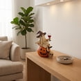 thumbnail image 4 of Ghost Sitting on Pumpkin Lantern Statue with Wine Glass & Skull, Funny Halloween Tabletop Decor, for Ba,r Farmhouse, Mantel, Home Ornament, 4 of 5