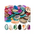 thumbnail image 1 of 1/5/7/15/20PC Random Agate Slice Crystal Polished Geode Gemstone Agate Crystal Healing Irregular Pendant Stone For Diy Jewelry Making And Home Decoration(1.3-2.5in), 1 of 1