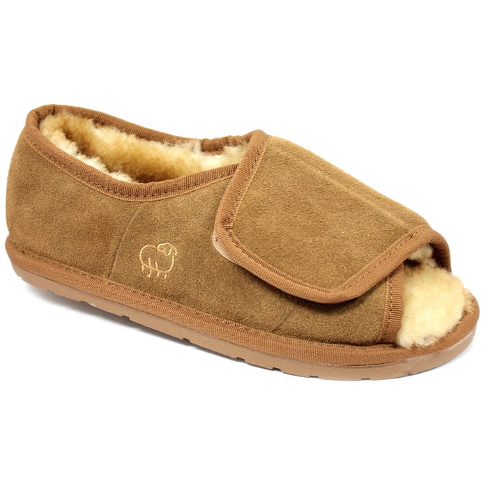 Lamo - lamo men's open toe wrap slipper,chestnut,x-large - Walmart.com ...