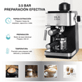 thumbnail image 4 of Cafetera Espresso Dolcetti Milano con Espumador de Leche, Tanque Desmontable de 1.2 L y Calentador de Tazas, 4 of 6