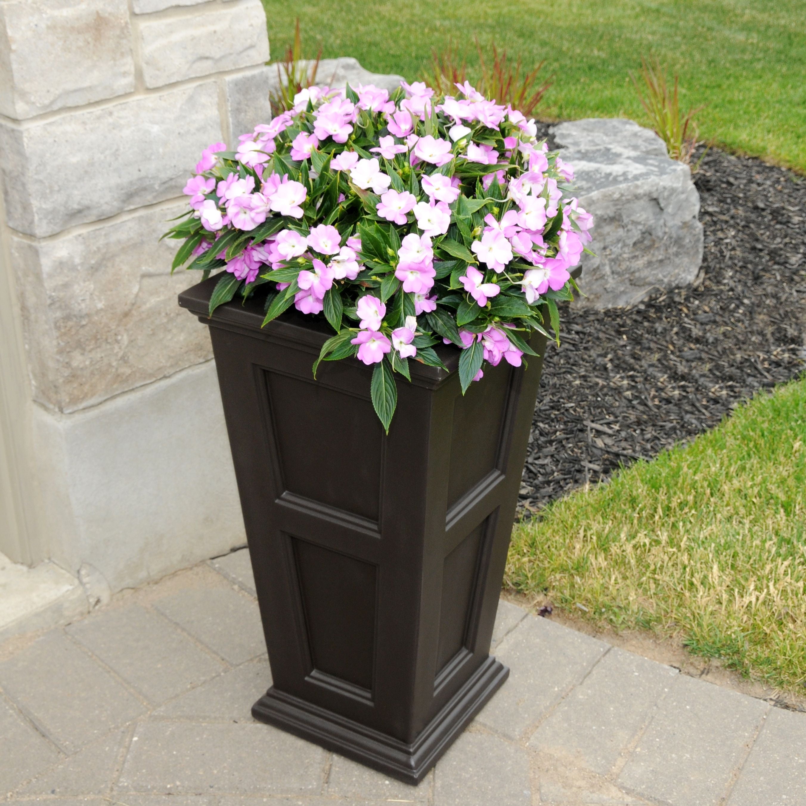 Fairfield Tall Planter Espresso by Mayne Inc.
